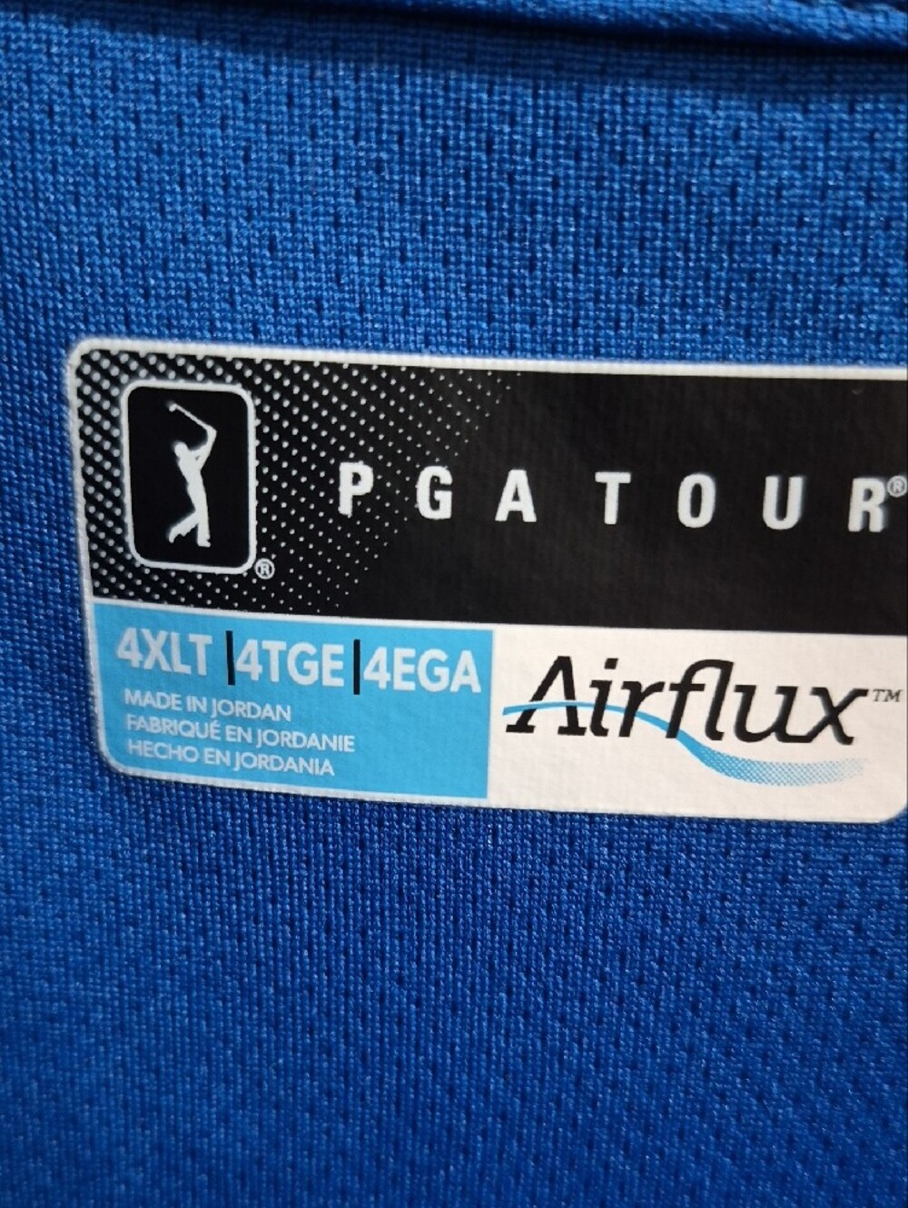 PGA Tour Men’s Bright Blue Polo Shirt - Short Sleeve - Picture 2 of 4